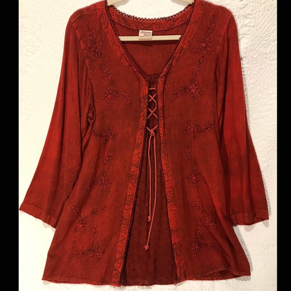 Boho embroidered tunic